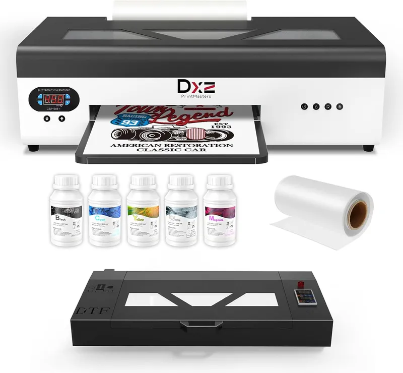 DXZ DTF Printer A3 L1800 Transfer Printing Machine T-Shirt Direct to Film with Dual White Ink System